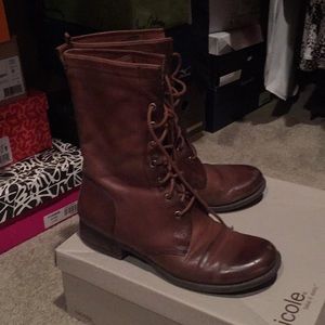 Nicole Bash Copper Lace up boots